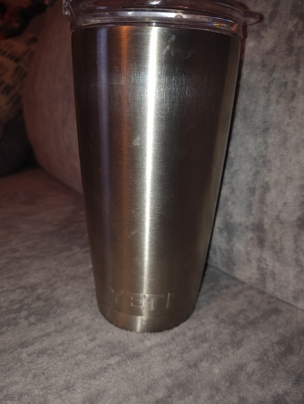 Yeti Stainless Steel Travel Tumbler in Silver Brushed Finish